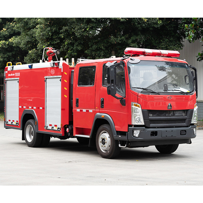Colore rosso del piccolo camion di estinzione di incendio di Sinotruk Howo per l'autopompa antincendio