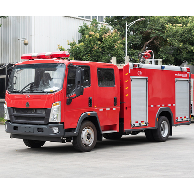 Colore rosso del piccolo camion di estinzione di incendio di Sinotruk Howo per l'autopompa antincendio