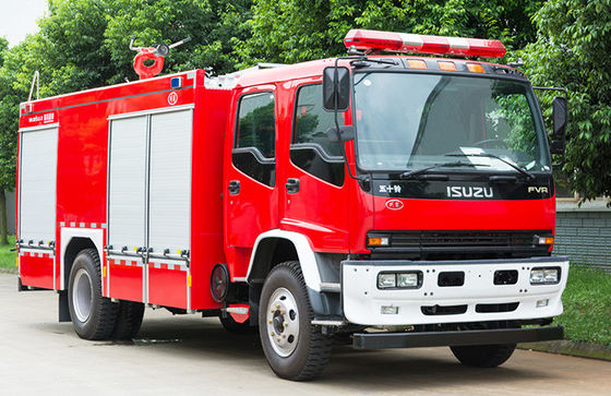Acqua di ISUZU 6000L della doppia cabina e camion dei vigili del fuoco giapponesi della schiuma