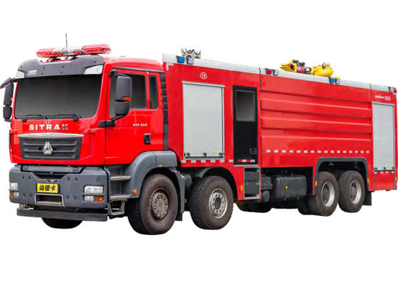 Camion dei vigili del fuoco resistente del serbatoio di acqua della cabina del doppio di 39200Kgs 18000L