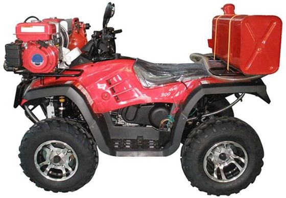 4x4 motociclo fuori strada di estinzione di incendio ATV con il serbatoio di acqua 65L